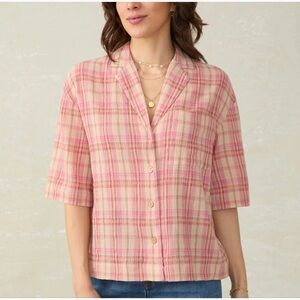 Faherty plaid button up top